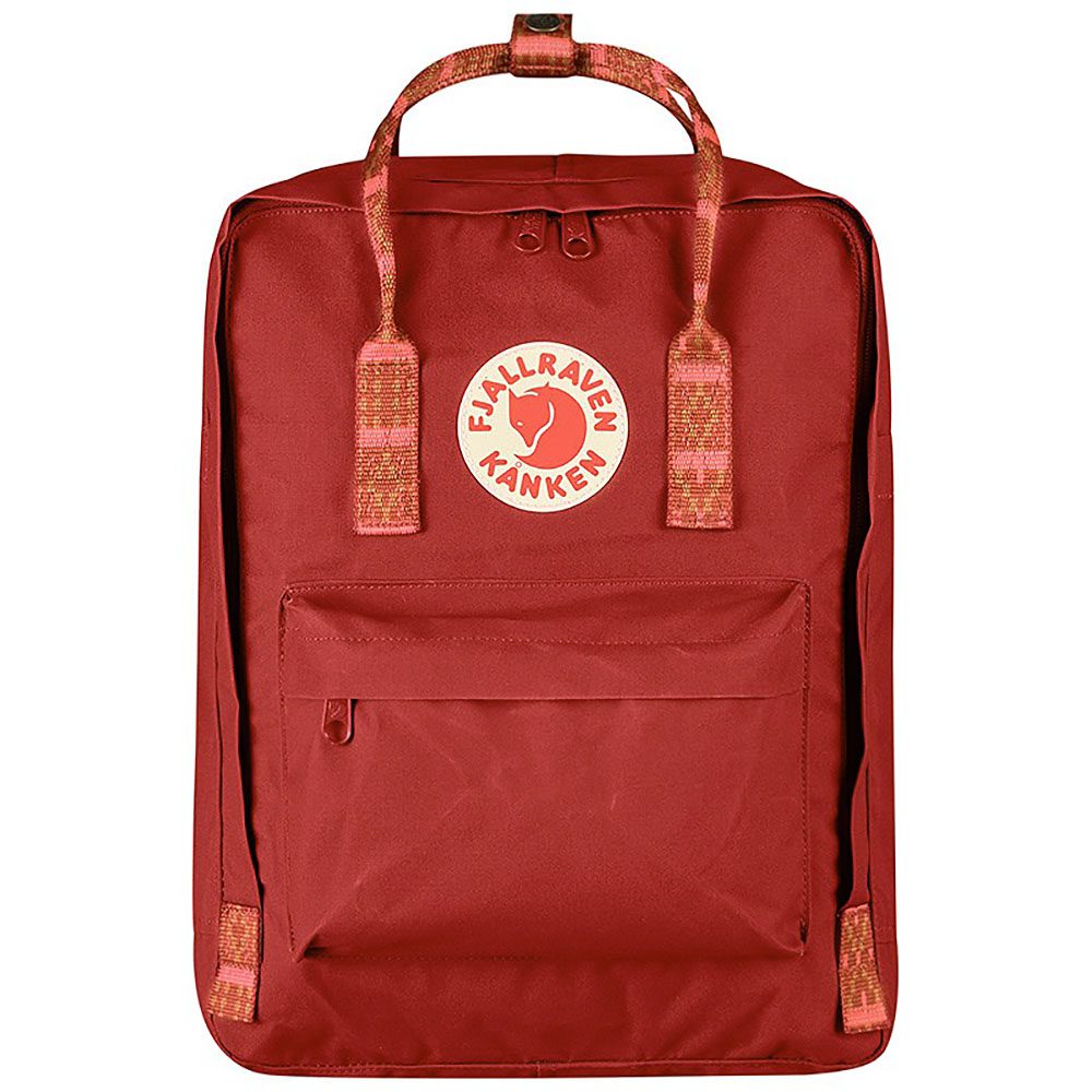 Fjallraven Kanken Deep Red-Folk Pattern Classic Backpack 325-903 - WOOKI.COM