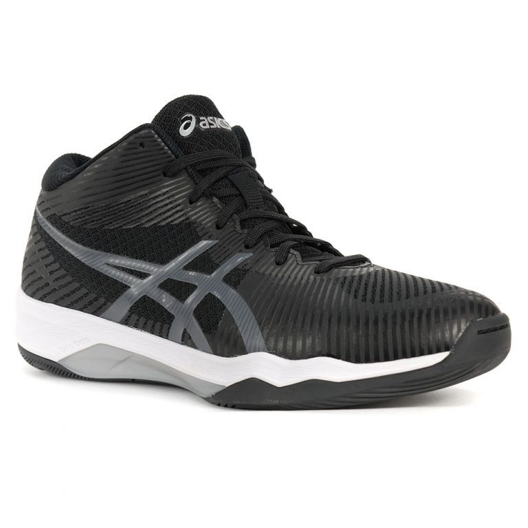 all black asics volleyball shoes
