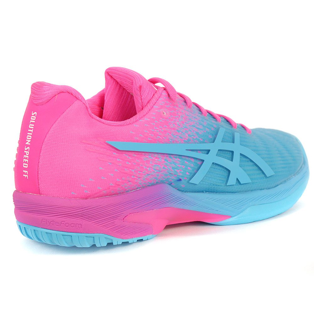 ASICS Women's Solution Speed FF L.E Aquarium/Pink Tennis Shoes 1042A024 ...