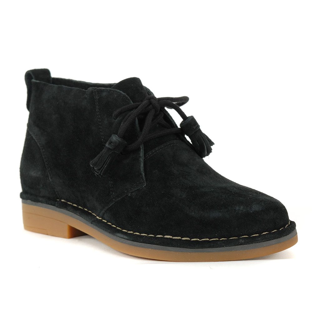 Hush Puppies Women's Cyra Catelyn Black Suede Chukka Boots HWR5490001