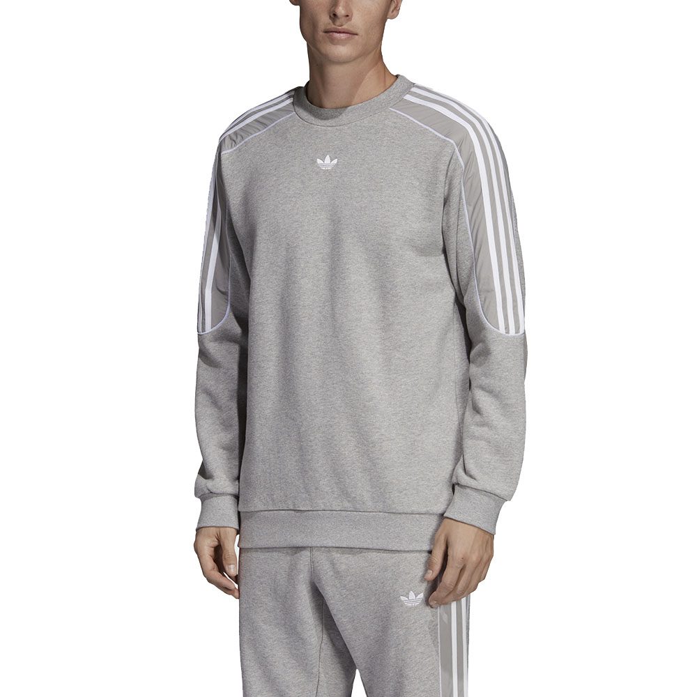 adidas grey crew sweatshirt