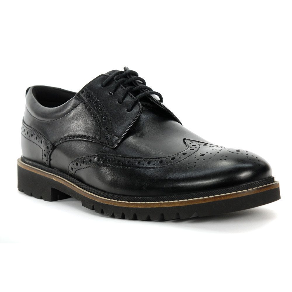 rockport marshall wingtip black