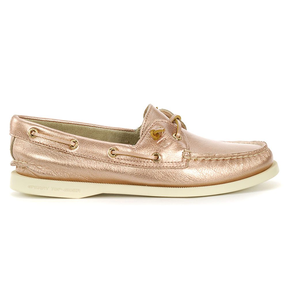 rose gold sperry boots