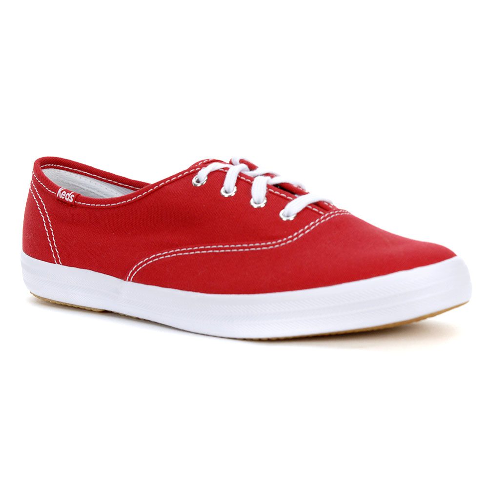 Keds Women's Champion Red Canvas Shoes WF31300 - WOOKI.COM