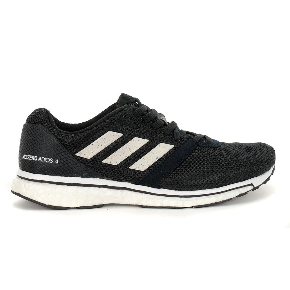 Adidas Men&#39;s Adizero Adios 4 Core Black/White/Black Running Shoes B37312 - WOOKI.COM
