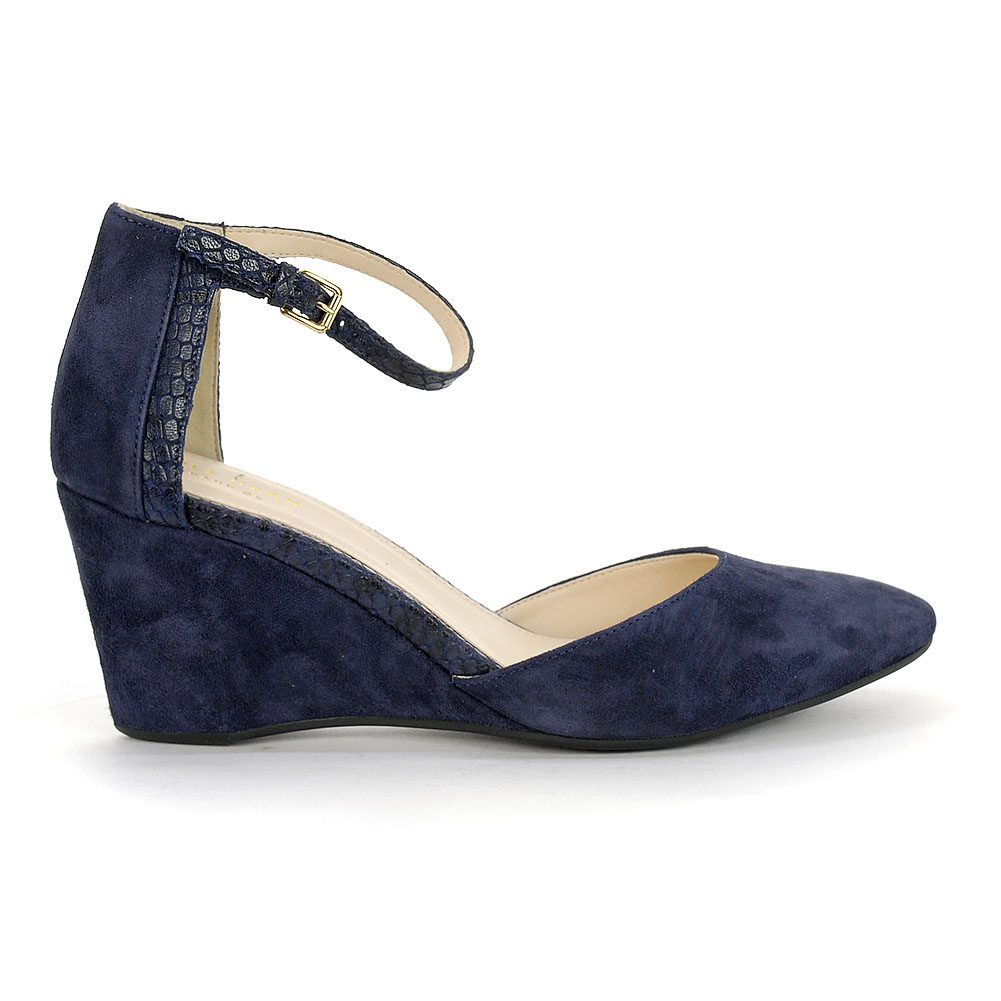 cole haan women's blue suede shoes
