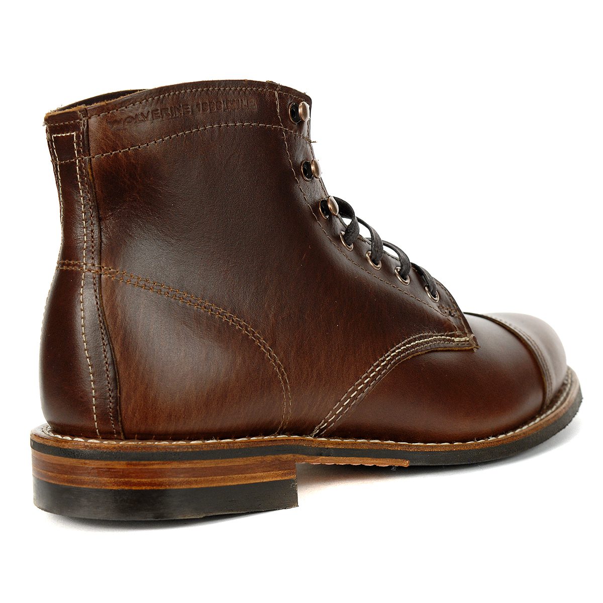 Wolverine 1000 Mile Men's Cap Toe Boot 6" Brown Leather W40555