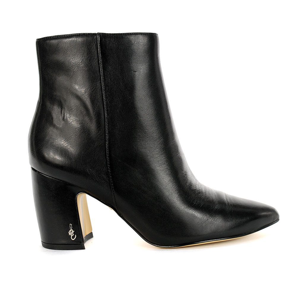 Sam Edelman Women's Hilty Ankle Bootie Black Leather G0502M1003 - WOOKI.COM