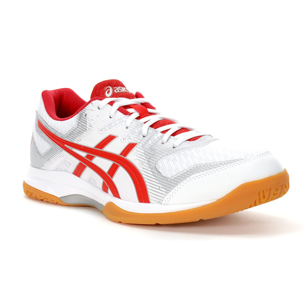 ASICS Women's Rocket 9 White/Classic Red Volleyball Shoes