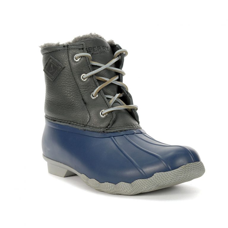 grey and turquoise sperry duck boots