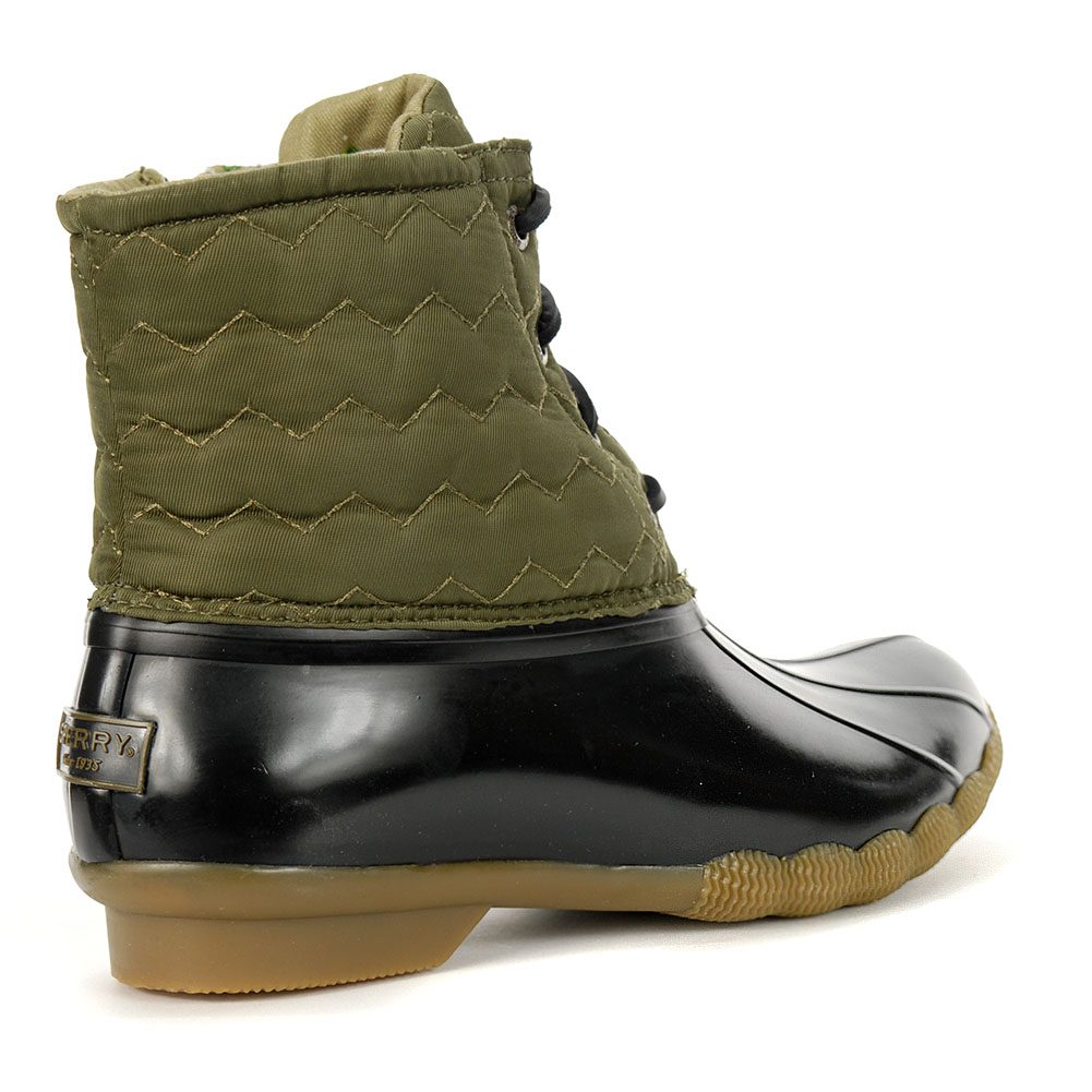 sperry brown and olive duck boots