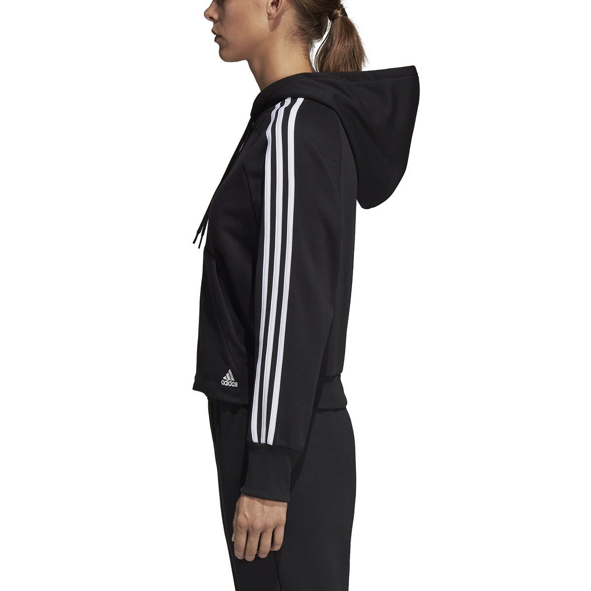 Adidas Athletics Women's Must Haves 3-Stripes Black Hooded Jacket DW9695 -  WOOKI.COM