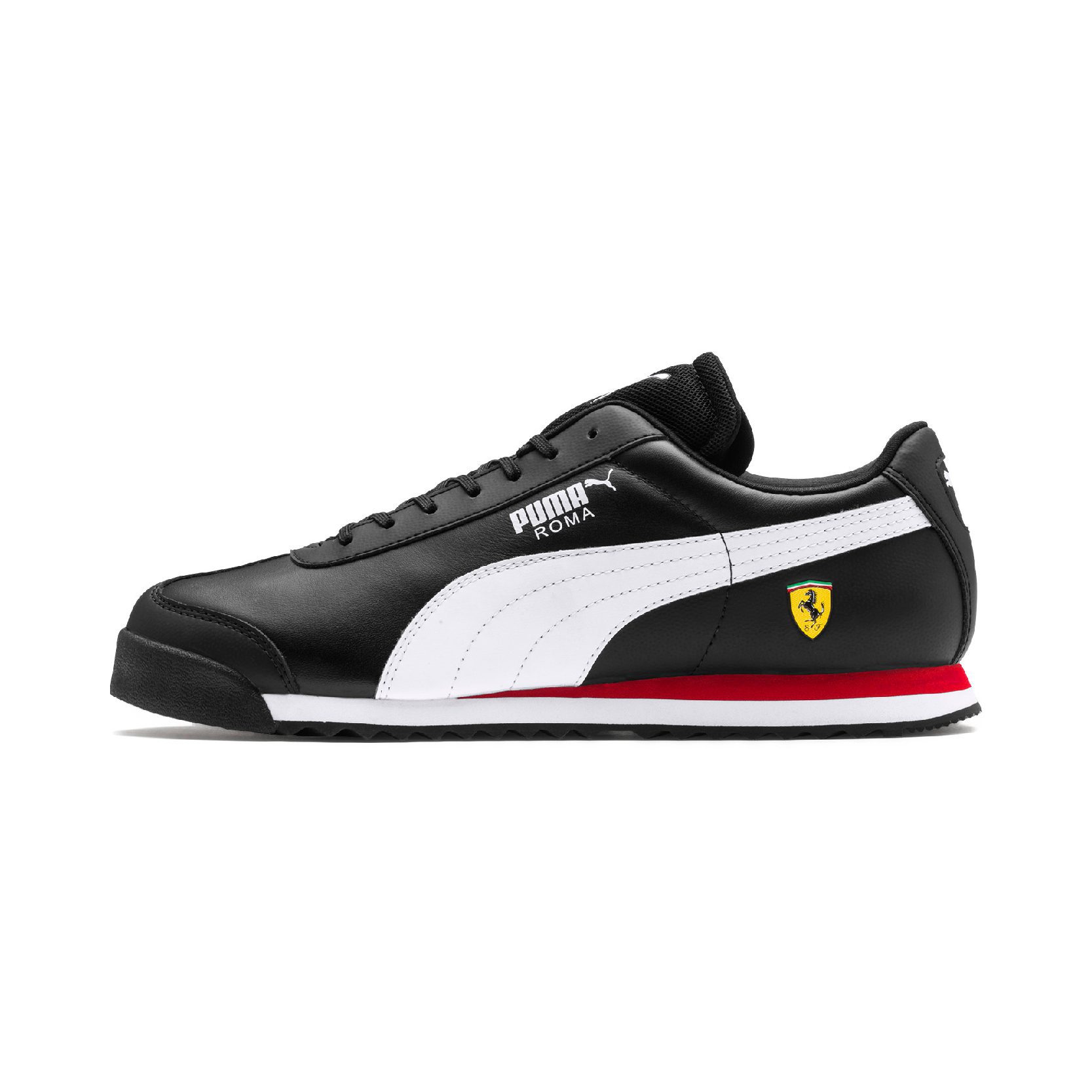 Puma Men's Scuderia Ferrari Roma Black/White/Rosso Corsa Sneakers ...
