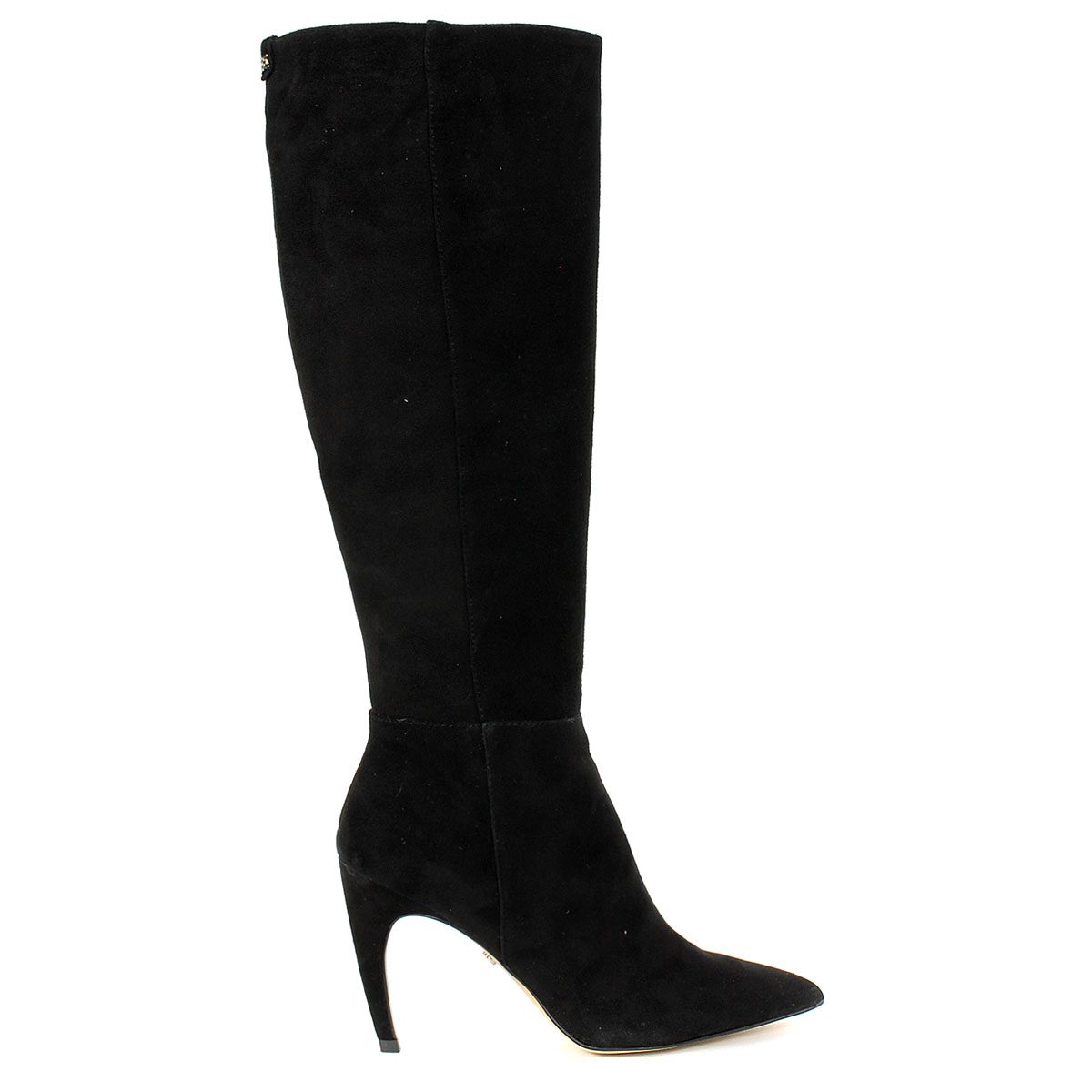 Sam Edelman Women's Fraya Black Lucca Suede Leather Stiletto Boots ...