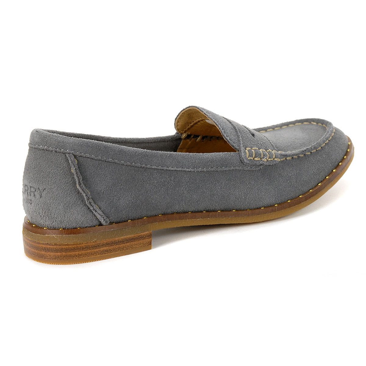 Sperry Top-Sider Women's Seaport Penny Suede Stud Grey Loafers STS84623 ...