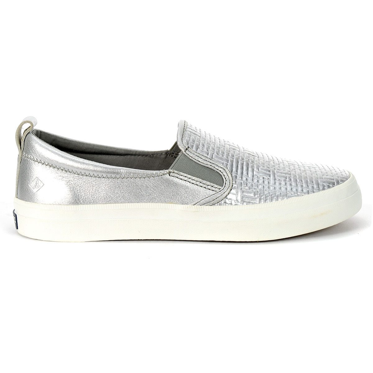 sperry silver sneakers