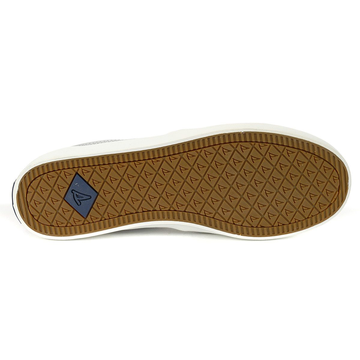 sperry silver slip on sneakers