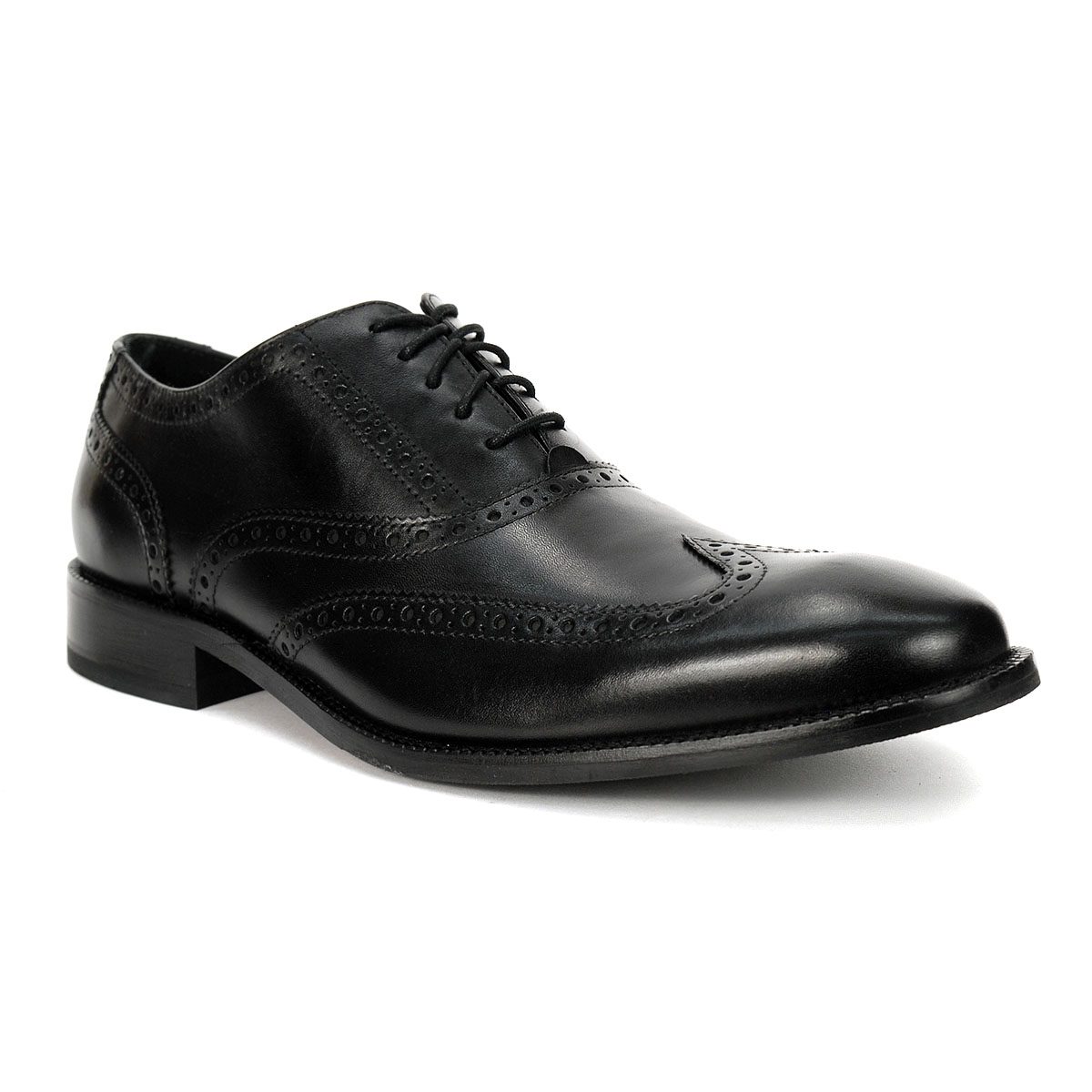 Cole Haan Men's Williams Wingtip Oxford Black Leather Dress Shoes ...