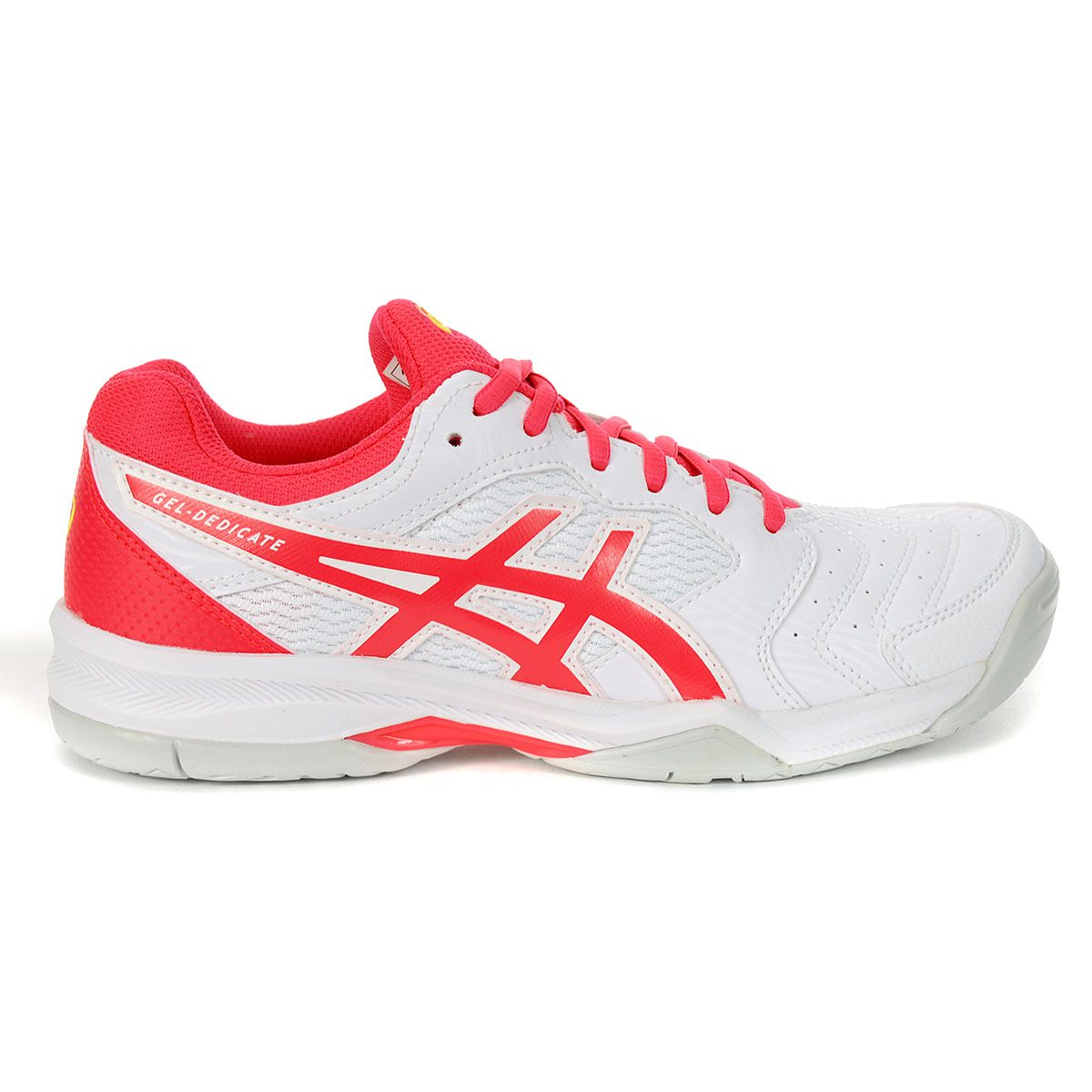 ASICS Women's Gel-Dedicate 6 White/Laser Pink Tennis Shoes 1042A067.102 NEW