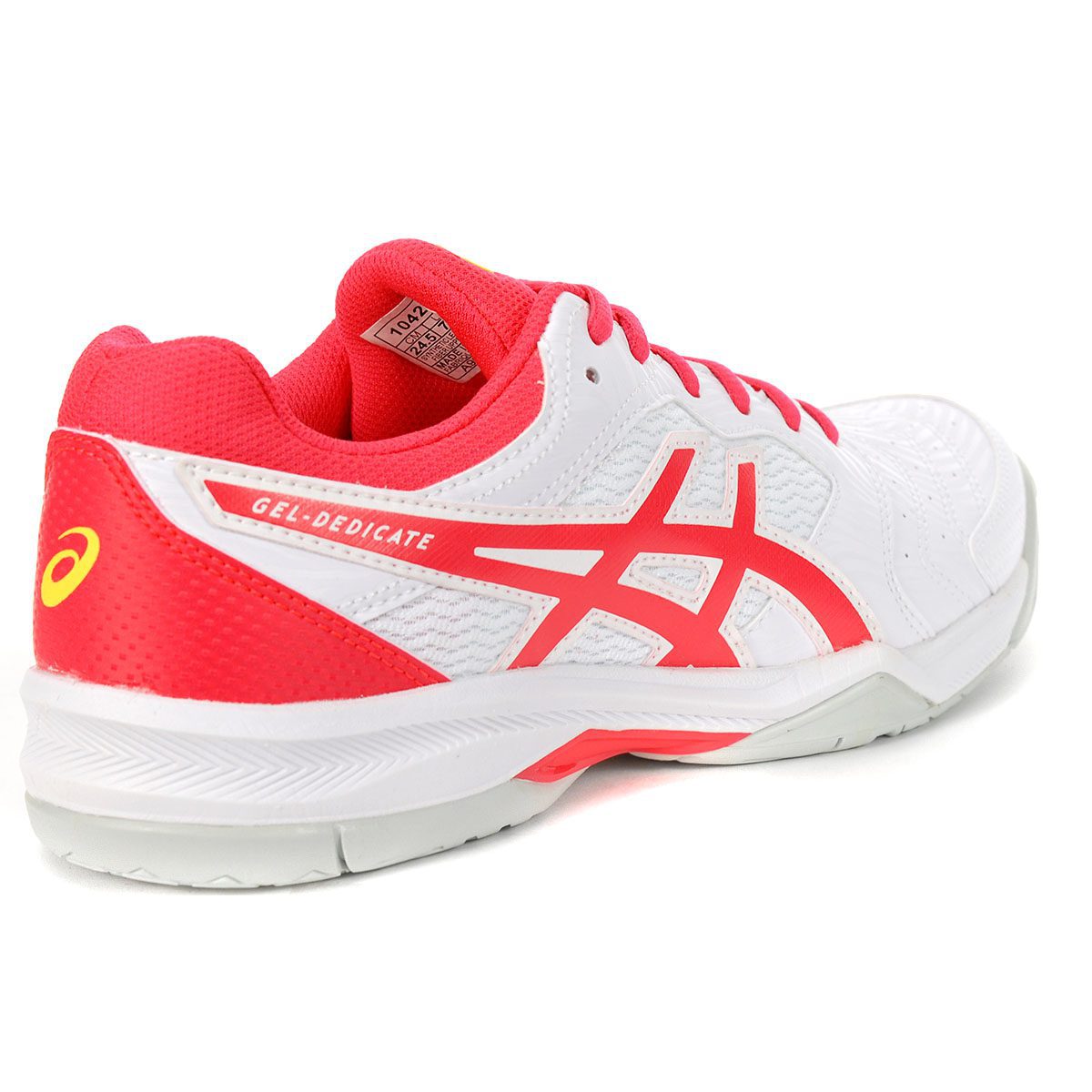 ASICS Women�s GelDedicate 6 White/Laser Pink Tennis Shoes