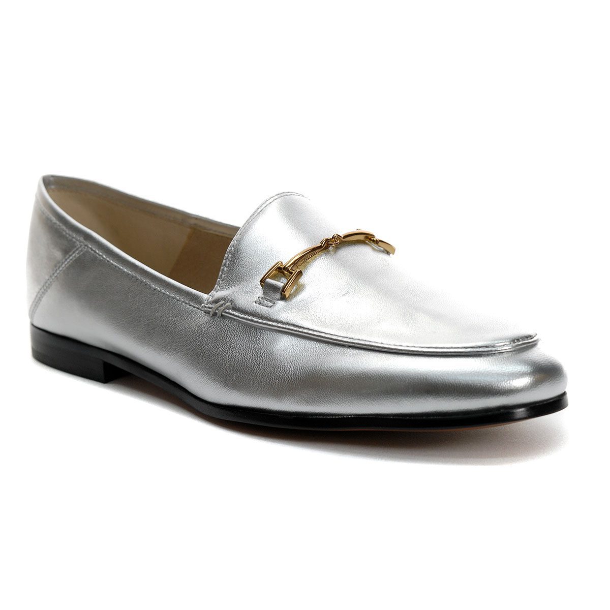 Sam Edelman Loraine Soft Silver/Soft Metallic Sheep Leather Loafers ...