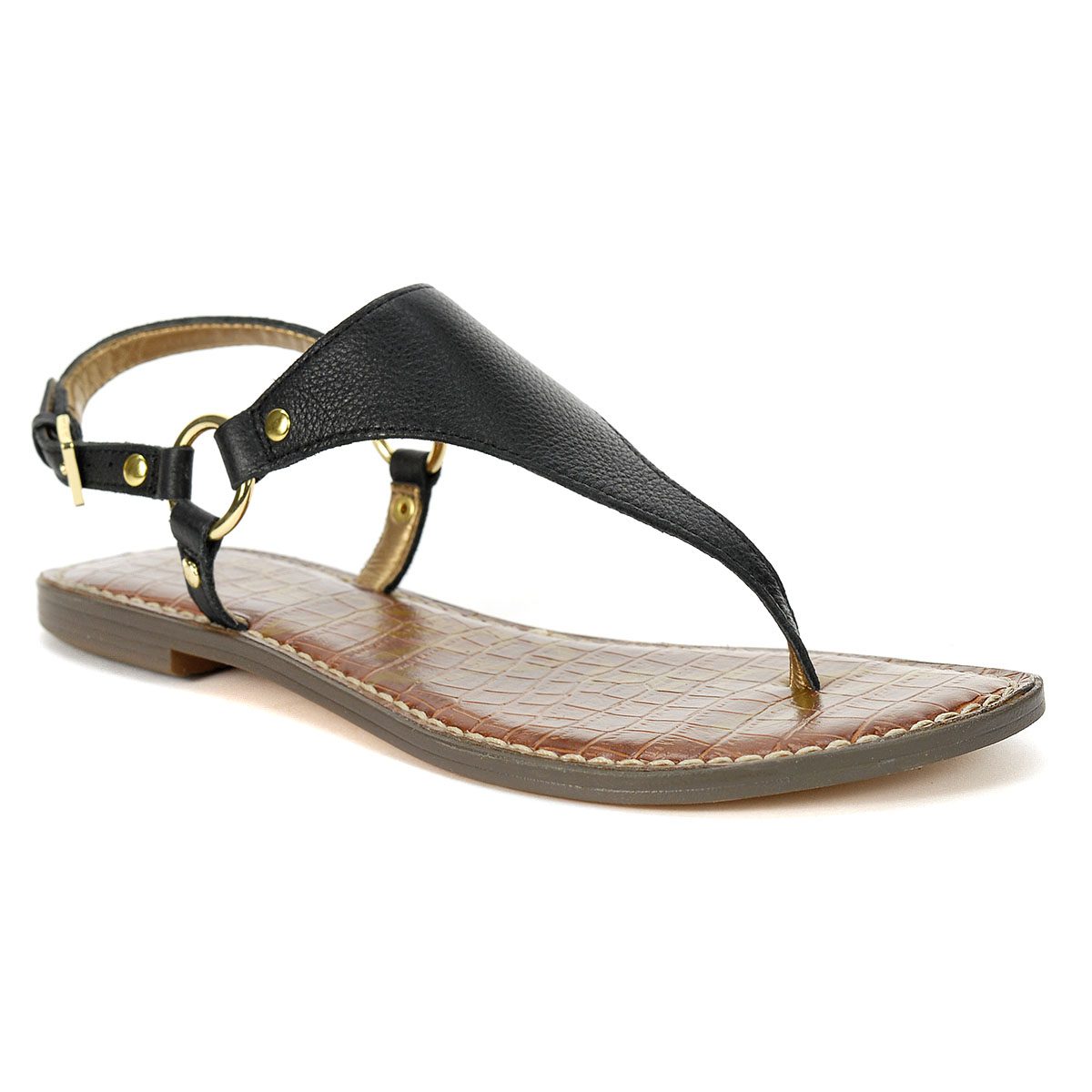 Sam Edelman Greta Black/New tumbled Leather Sandals B6861L4001 - WOOKI.COM