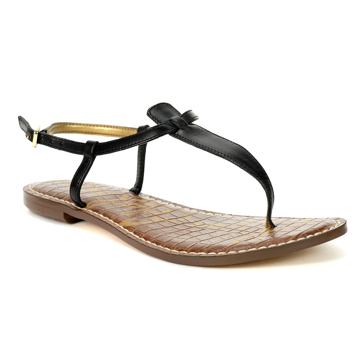 Sam Edelman Gigi True Black/Vachetta Leather Sandals A494054000 - WOOKI.COM