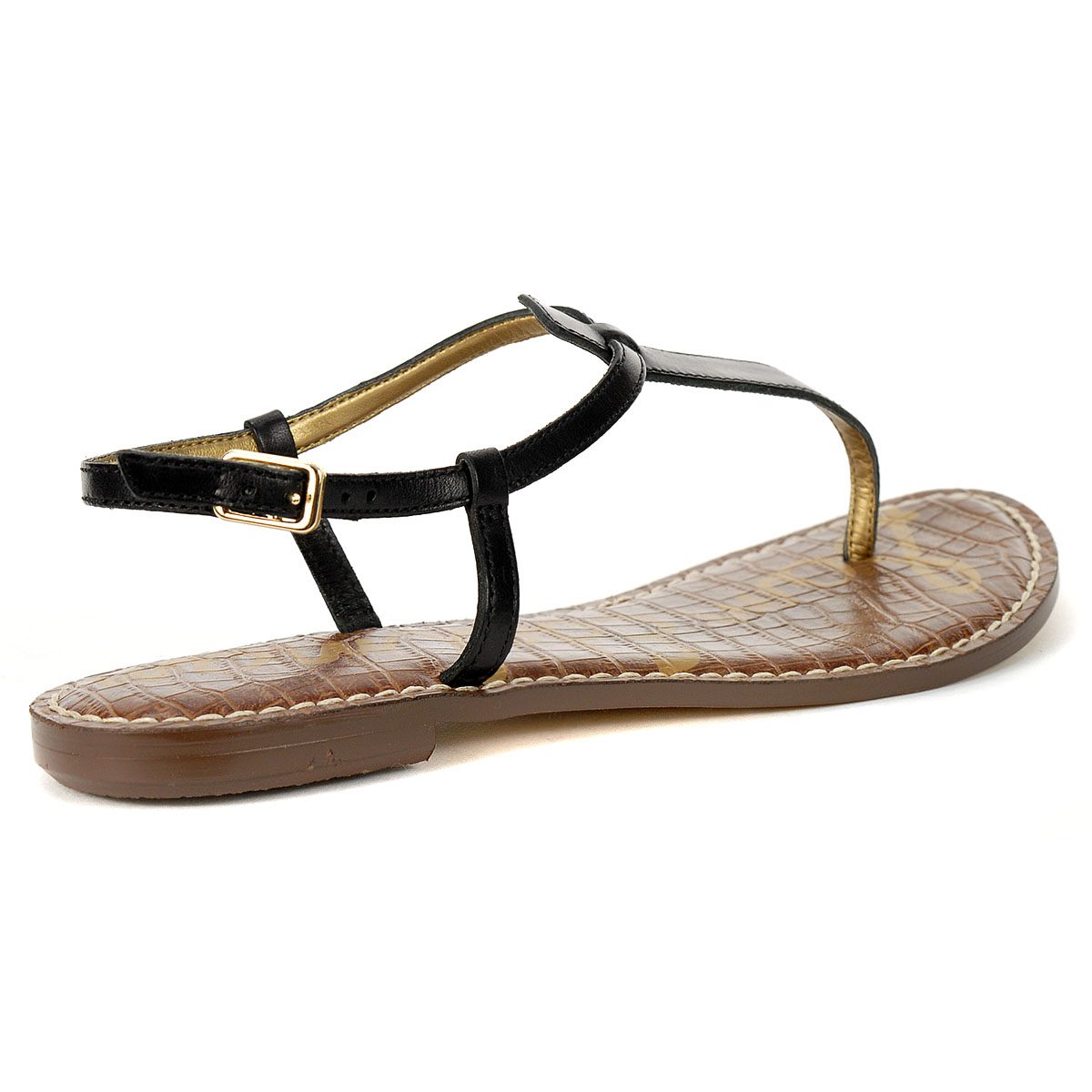 Sam Edelman Gigi True Black/Vachetta Leather Sandals A494054000 - WOOKI.COM