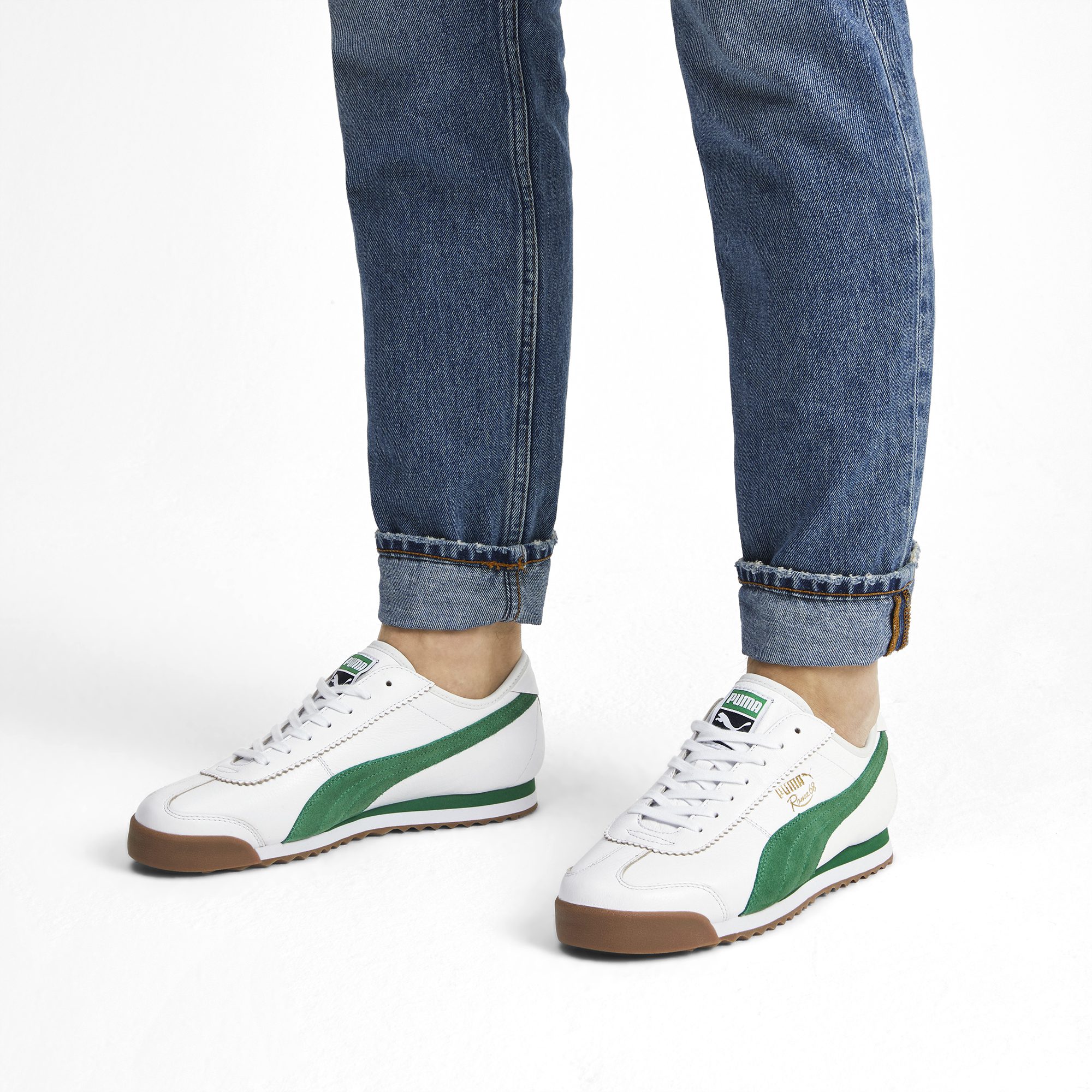 puma mens green sneakers