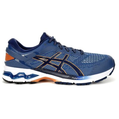 ASICS Men's Gel-Kayano 26 (Extra Wide) Grand Shark/Peacoat Running ...