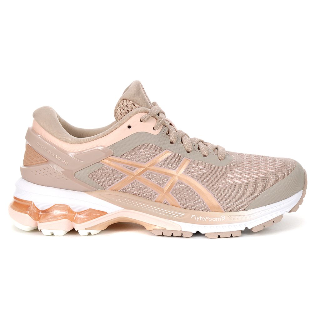 ASICS Women's GelKayano 26 Fawn/Rose Gold Running Shoes 1012A457.701