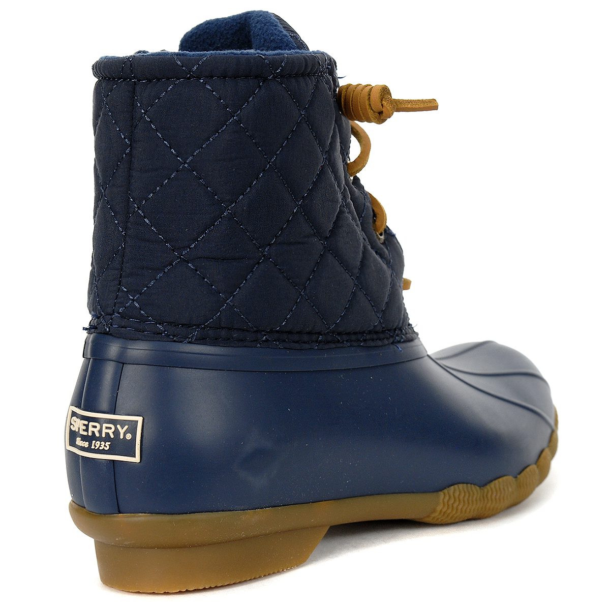 Sperry Women's Saltwater Quilted Duck Boot Navy STS85132 - WOOKI.COM