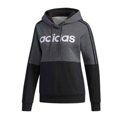 Sweat à capuche Adidas Essentials ColorBlock Gris foncé/Noir pour femme FL0151