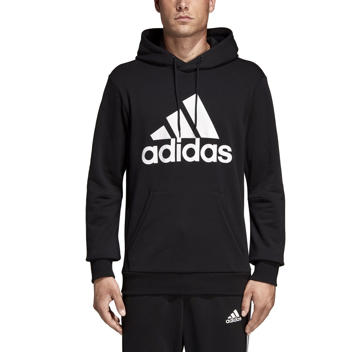 Adidas Men's Must Haves Badge of Sport White/Black Hoodie DQ1461 NEW ...
