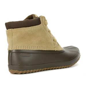 tan and brown duck boots
