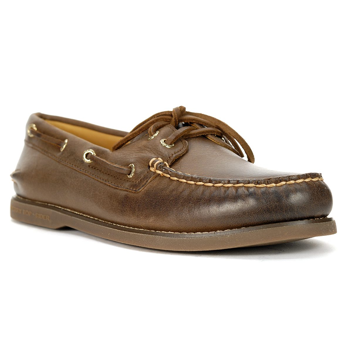 Sperry Men's Gold Cup Authentic Original 2-Eye Brown Boat Shoes ...