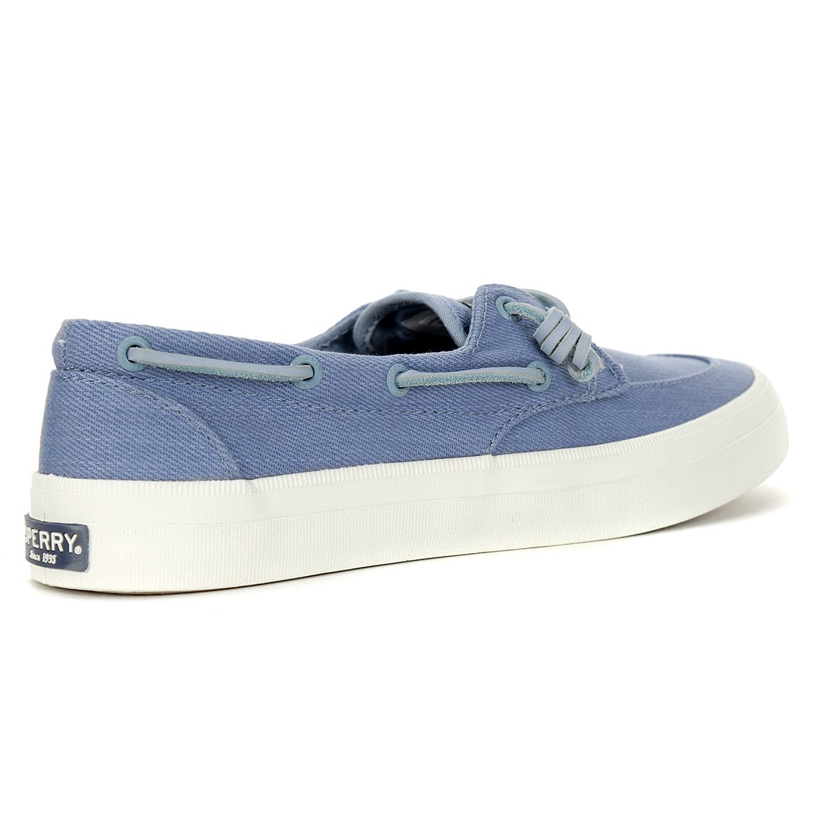 Sperry Women's Crest Boat Twill Sky Blue Sneakers STS85661 - WOOKI.COM