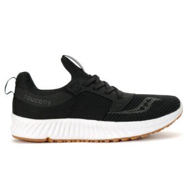 Dark Black/Gum Slip On Running Shoes 