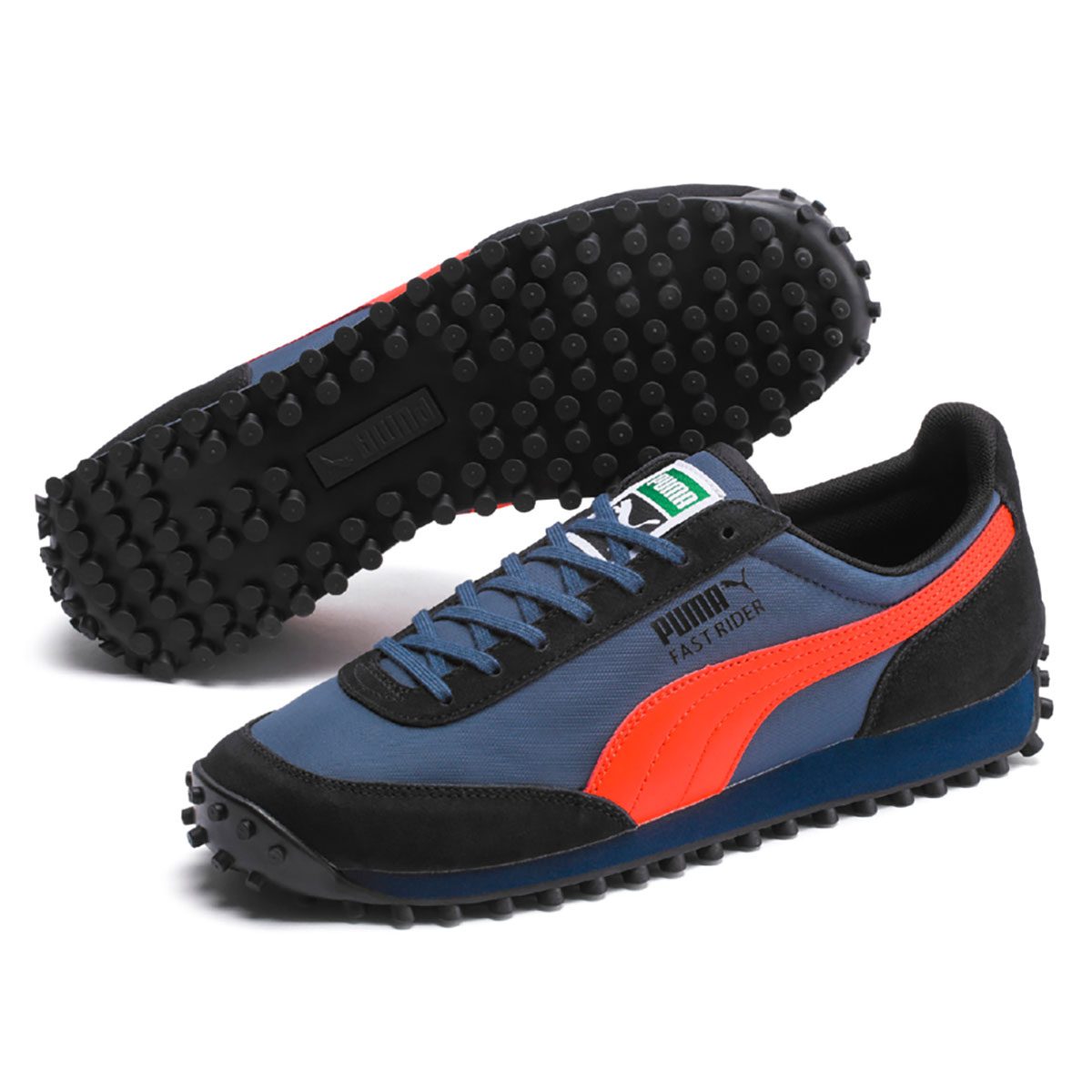 Puma Men's Fast Rider Source Dark Denim/Hot Coral Sneakers 37160103 ...