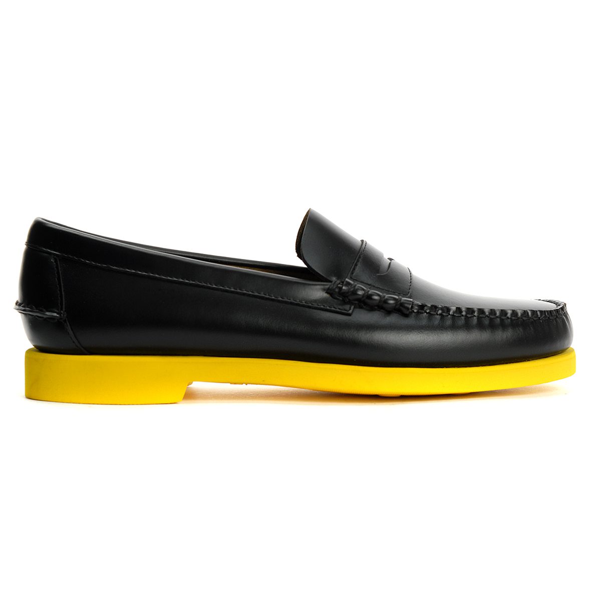 Sebago Men's Dan Polaris Black/Yellow Boat Shoes 71112RW