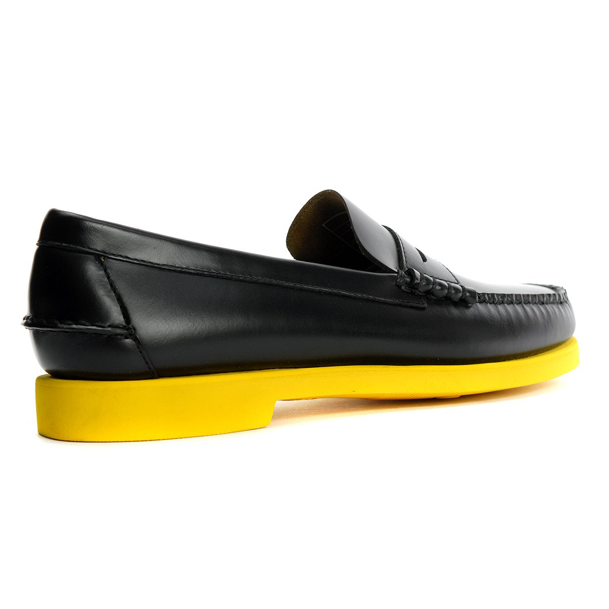 Sebago Men s Dan Polaris Black Yellow Boat Shoes 71112RW WOOKI.COM