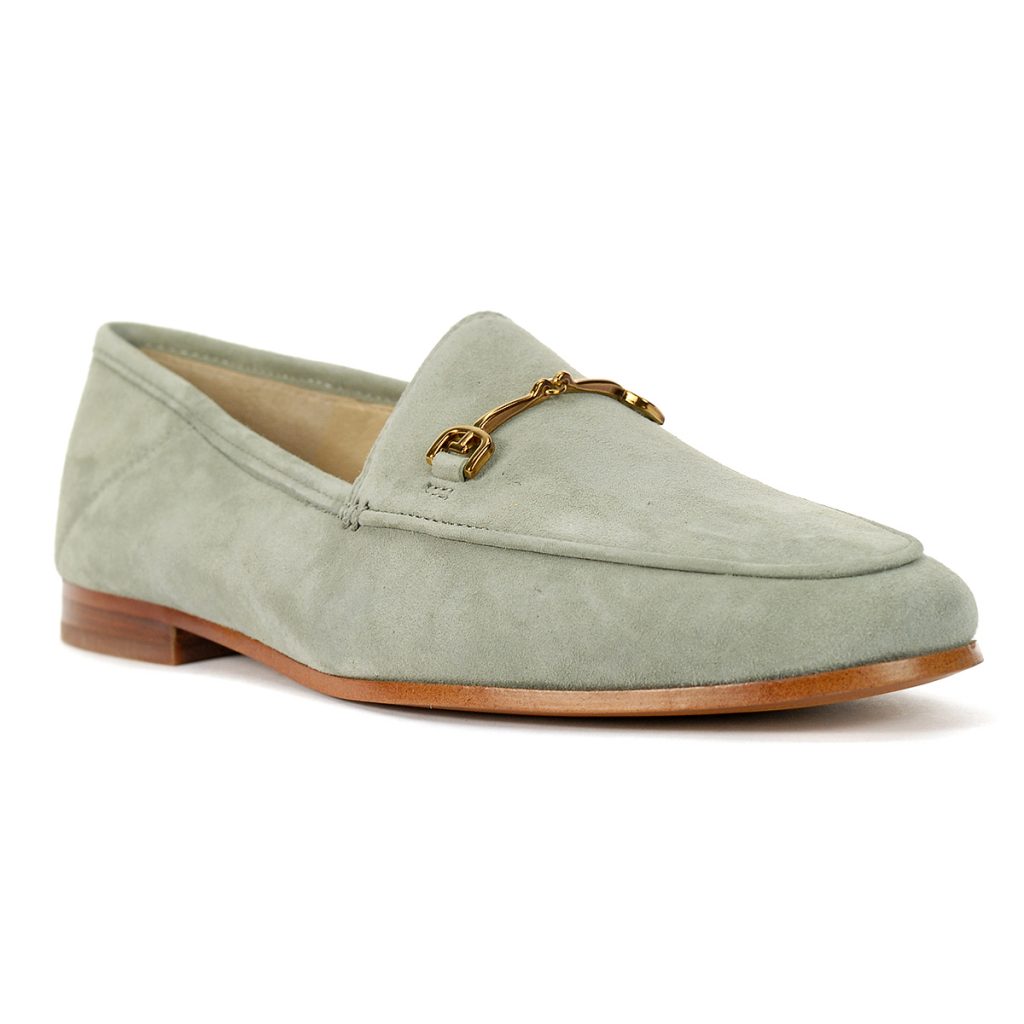 Sam Edelman Women's Loraine Mineral Green Suede Leather Loafers ...