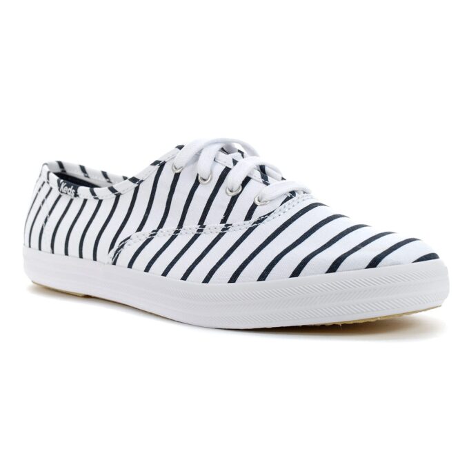 Keds Women's Champion Breton Stripe White Navy Sneakers WF62721 - Image 2