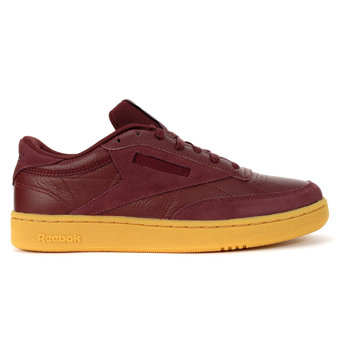 Reebok Men's Club C 85 MU Lux Maroon/Cyan/Gum Sneakers DV6536 NEW | eBay