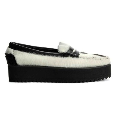 Sebago Women's Dan Cow Fur Black Boat Shoes 7002N50.987