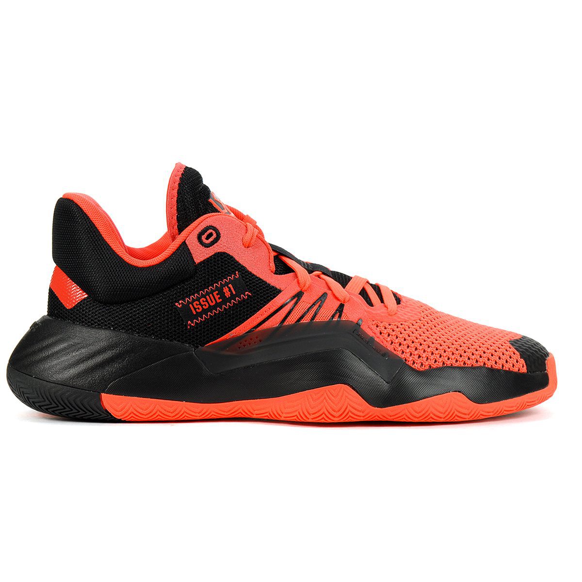 Adidas Men's D.O.N Issue #1 Core Black/Solar Red Basketball Shoes ...