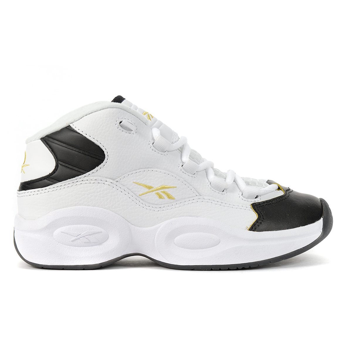 til bundet køn Kan ikke lide Reebok Kids Question Mid White/Black/Gold Sneakers EG6276 - WOOKI.COM