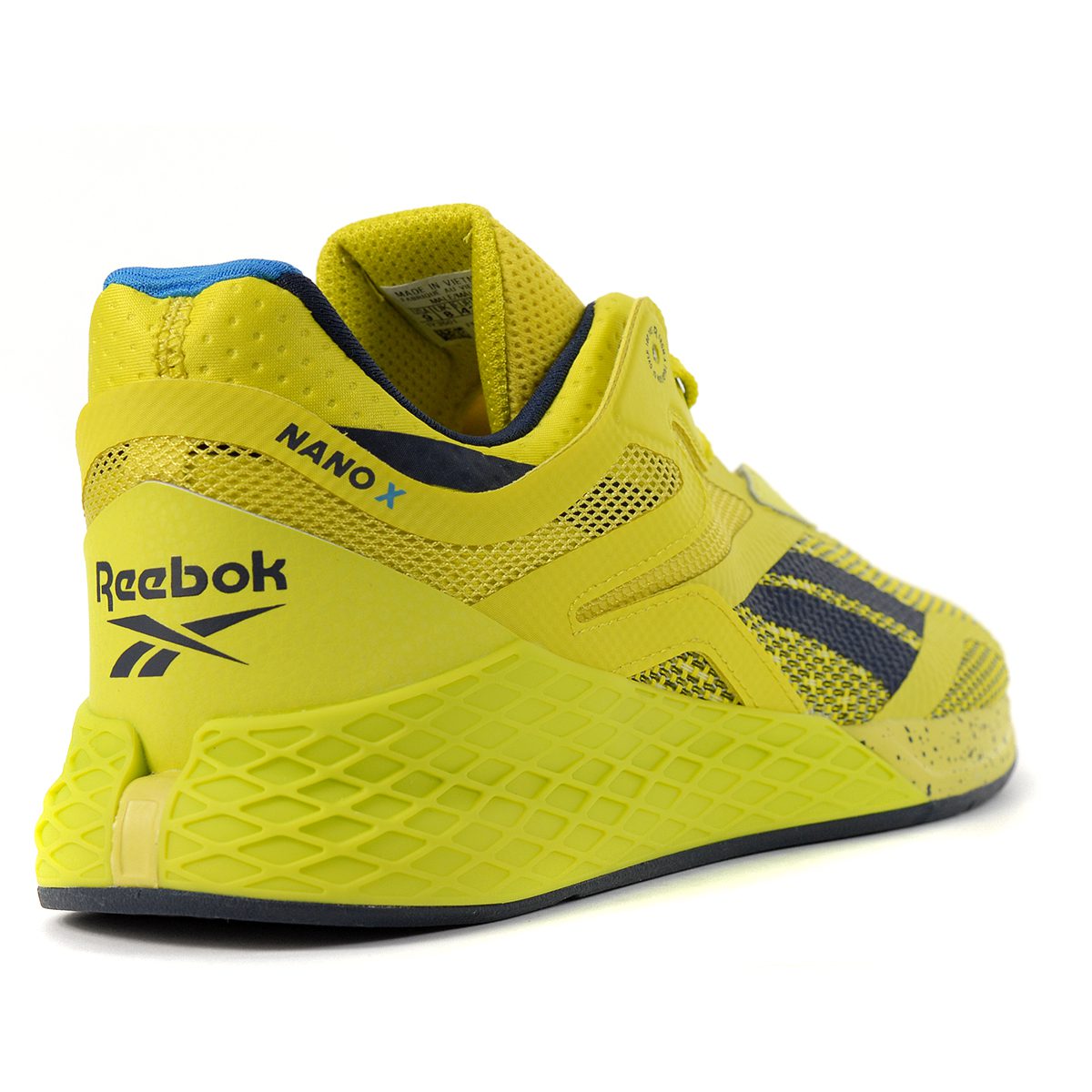 Reebok Men's Nano X Chartreuse/Vector Navy/Yellow Workout Running Shoes FW8128 