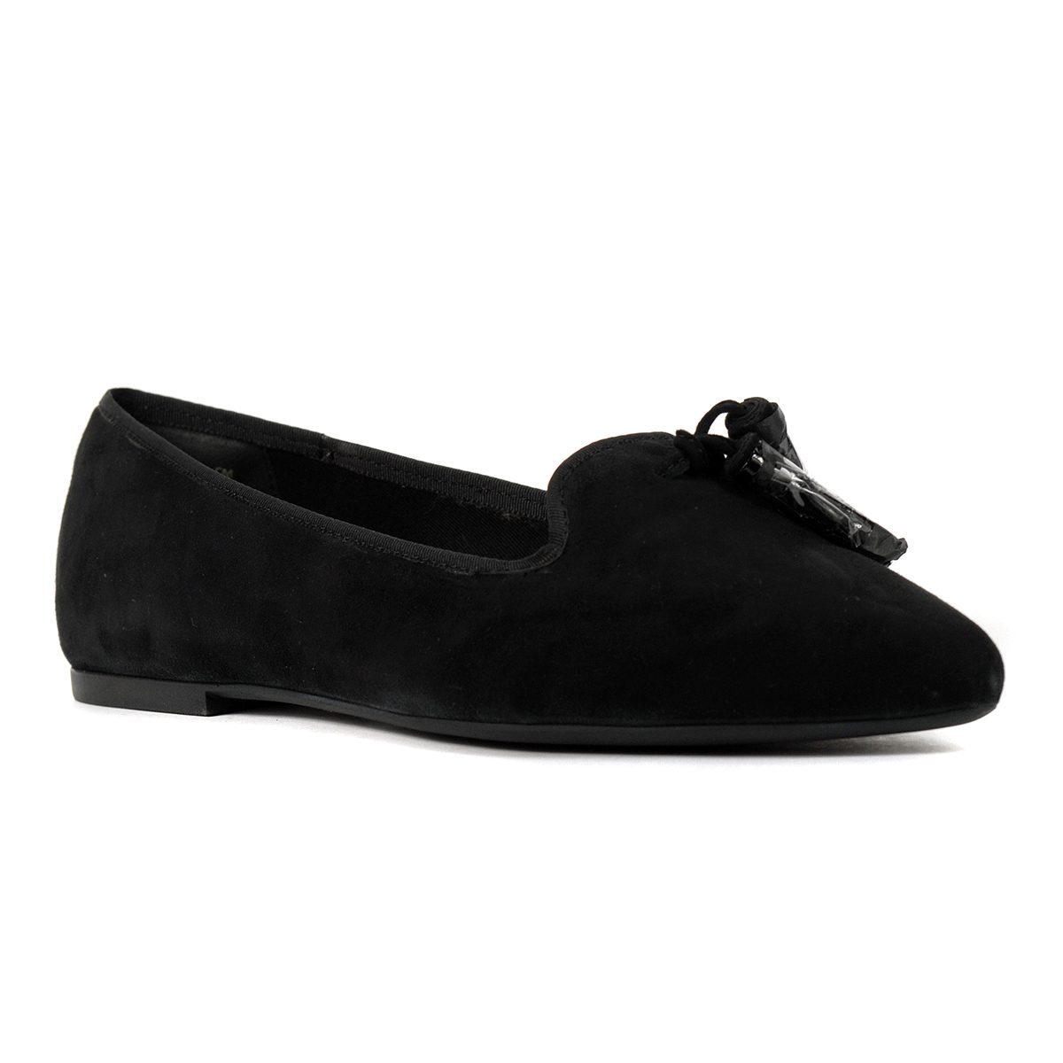 Hush Puppies Women's Sadie Black Suede Tassel Slip-On Shoes HW06528-001 ...