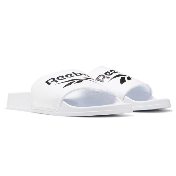 Reebok Unisex Classic White/Black Slides FW6229 - Image 2